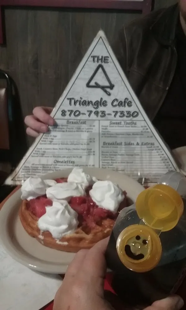 Waffle with Strawberries and Whipped Cream